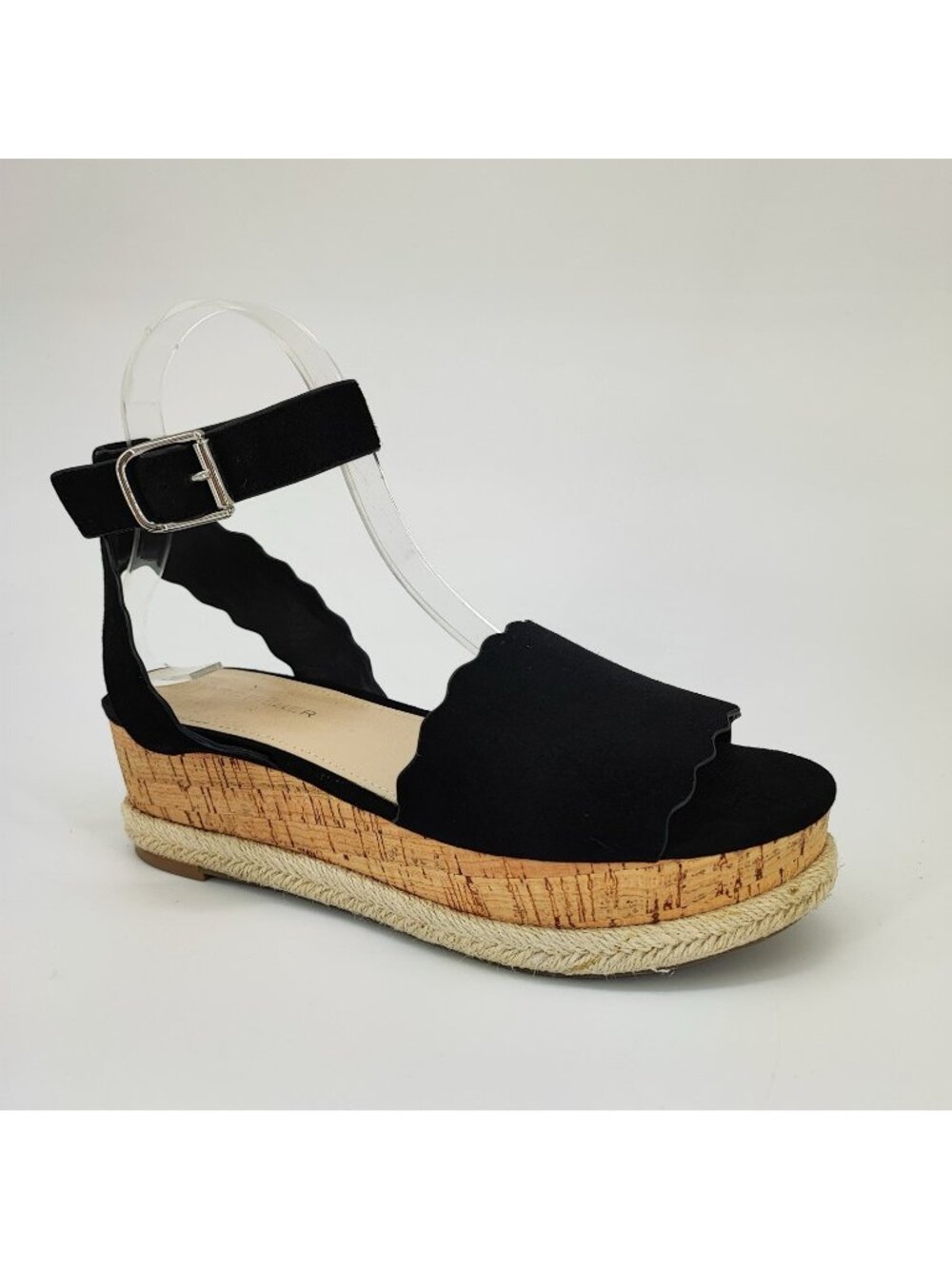 Marc Fisher Faitful Women's Size 6 M Sandals Suede Black Platform Strap 154